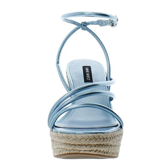 Nine West Blue Hipsta 3 Espadrille Platform Sandals 9.5 New - Picture 3 of 11